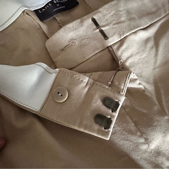 Lane Bryant Womens Flat Front Dress Pants Plus Size 26 Light Beige Pockets - Picture 2 of 12